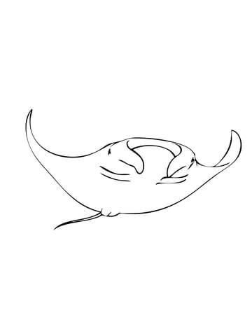 Manta Ray Coloring Page